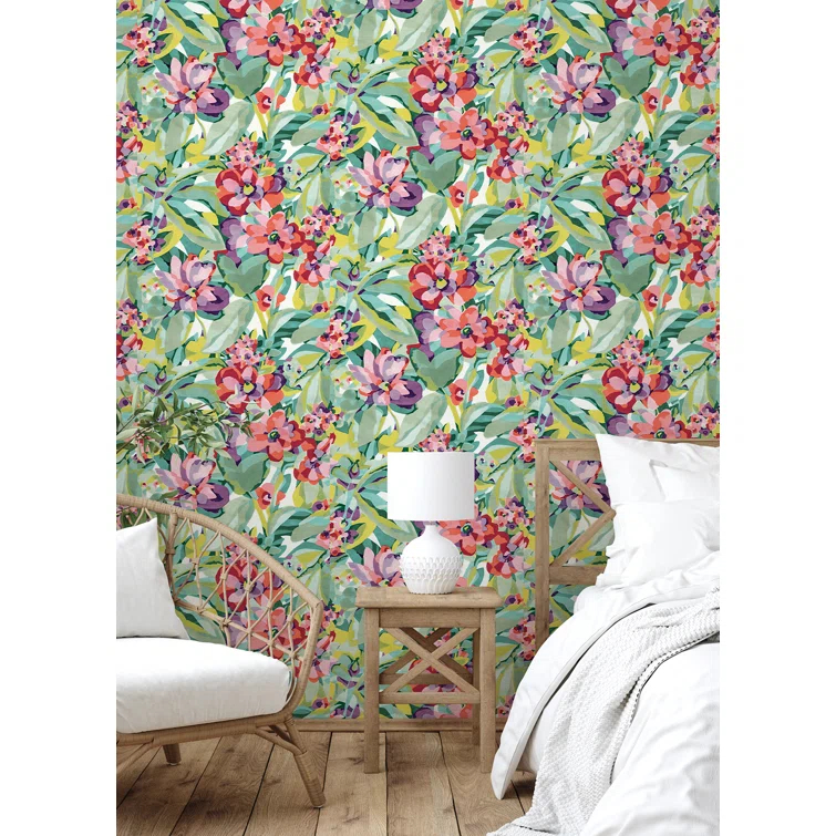 Belles Fleurs Peel & Stick Floral Roll