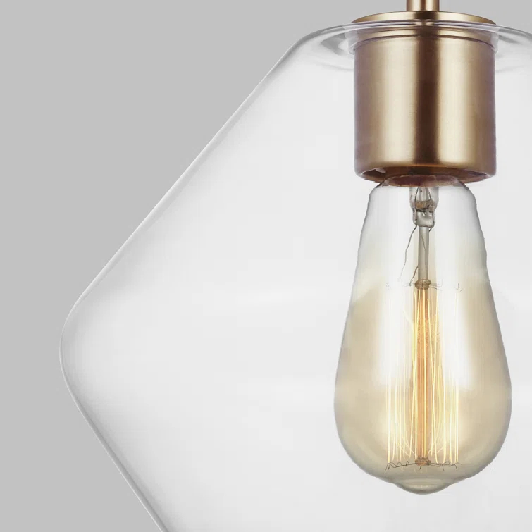 Rooks Single Light Glass Dimmable Pendant