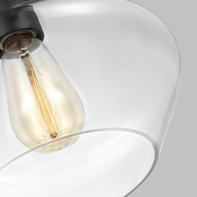 Rooks Single Light Glass Dimmable Pendant