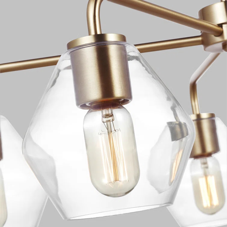 Rooks 5 Light Metal Dimmable Sputnik Chandelier