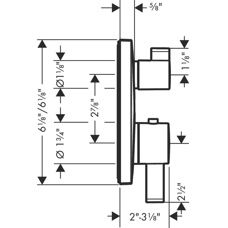 Ecostat Thermostatic Shower Faucet Trim