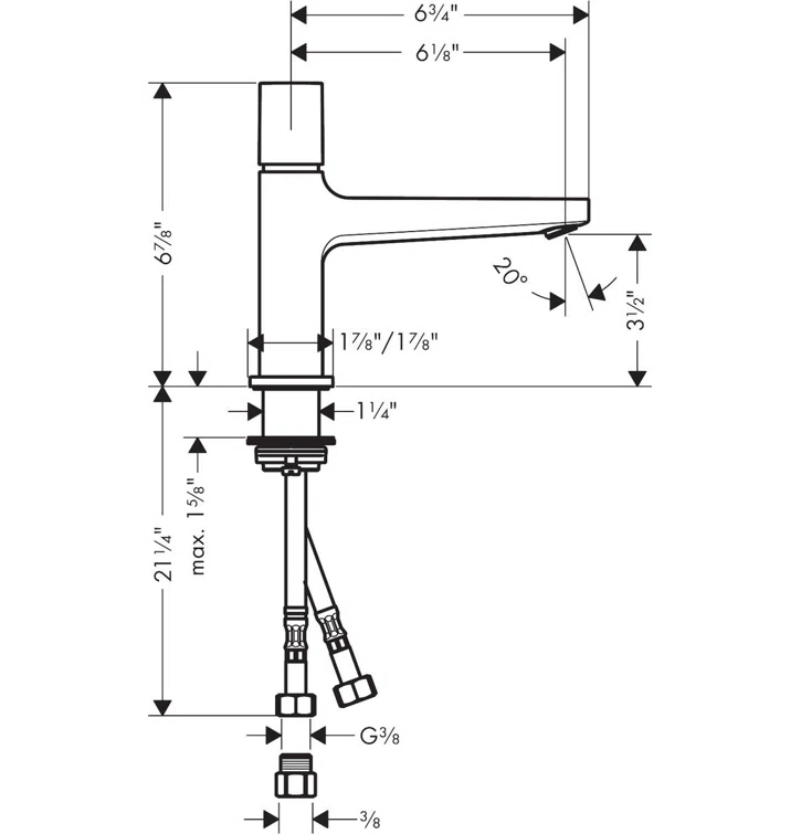 Metropol Low Flow Water Saving Single Hole Bathroom Faucet
