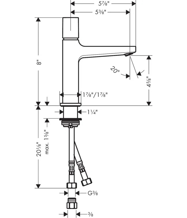 Metropol Low Flow Water Saving Single Hole Bathroom Faucet