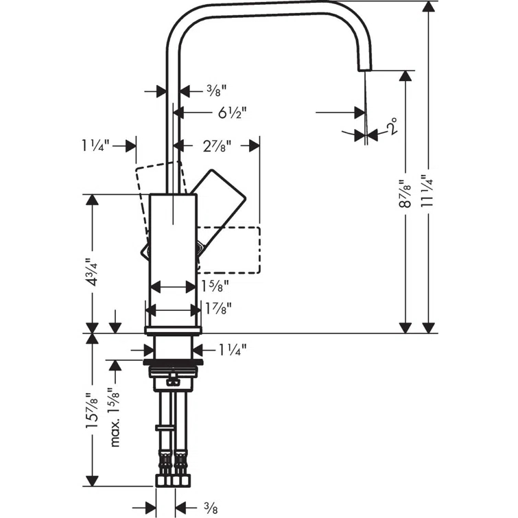 32511001 Metropol Low Flow Water Saving Single Hole Faucet