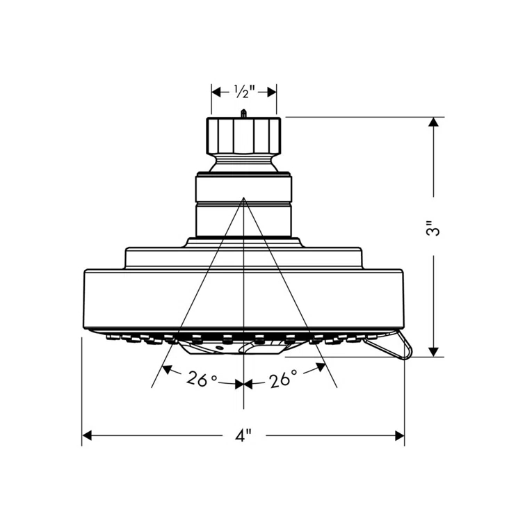 Raindance S 100 3-Jet Multi Function Adjustable Shower Head
