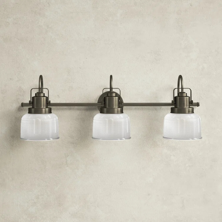 Rosser 3 Light Transparent Dimmable Vanity Light