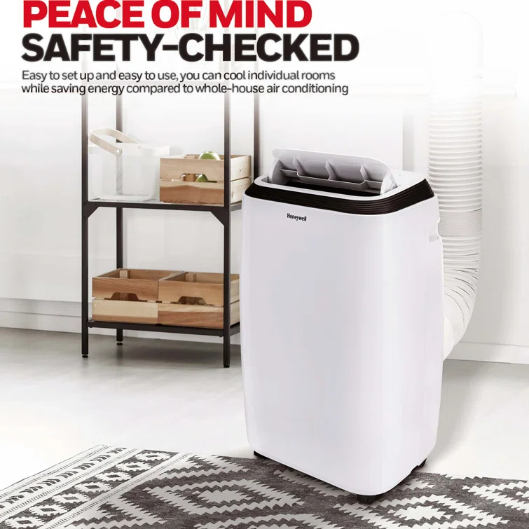 Honeywell 8,000 BTU DOE Portable Air Conditioner, 115V, for up to 500 Sq. Ft. in White