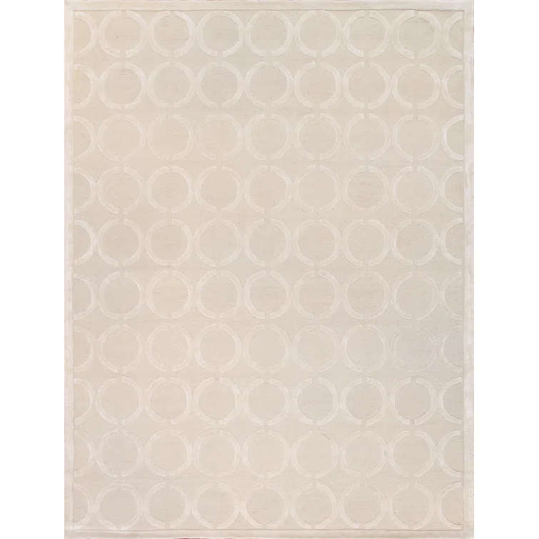 Edgy Hand Tufted Viscose Geometric Indoor Rug