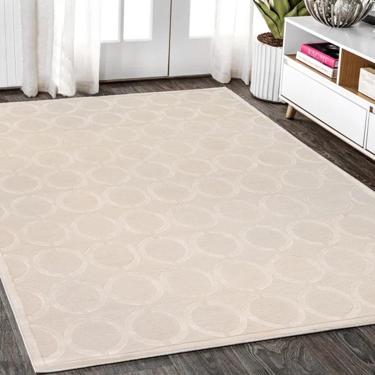 Edgy Hand Tufted Viscose Geometric Indoor Rug