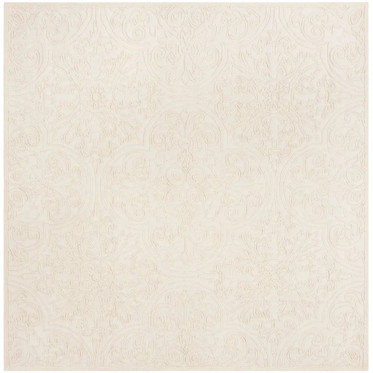 Martha Stewart Hand Tufted Wool And Cotton With Latex Damask Rug