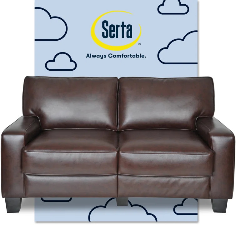 Serta Palisades Upholstered Tool-Free Assembly Straight Arm 61" Sofa for Living Room
