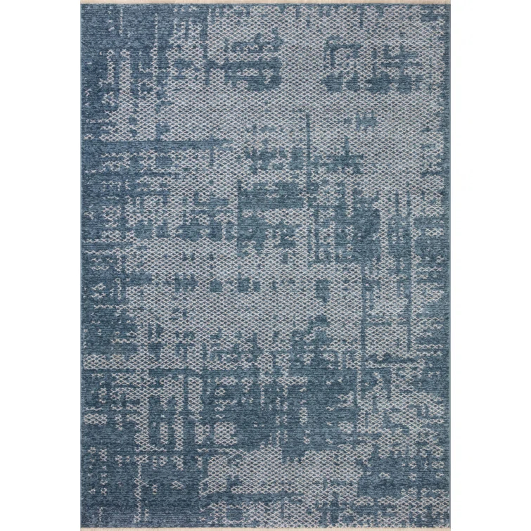 Vance Abstract Denim/Dove Area Rug