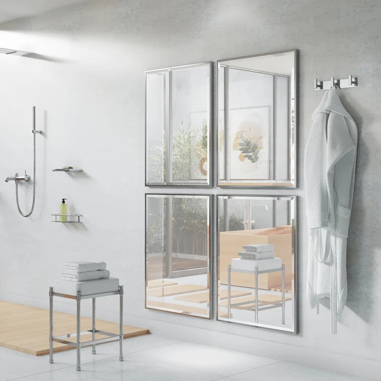 Elegant Wall Mounted Stainless Steel Shower Shelf