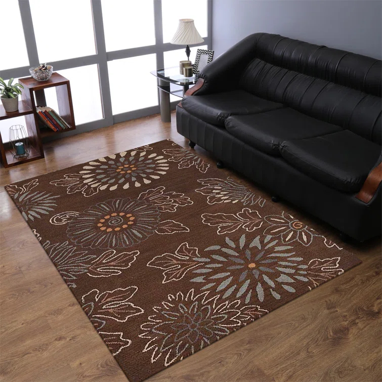 Get My Rugs LLC HAND TUFTED WOOL ECO-FRIENDLY AREA RUGS, Floral Design, Contemporary Design