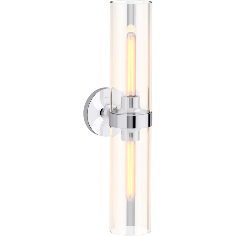 Purist™ 2 Light Indoor Bathroom Vanity Light Fixture, UL Listed