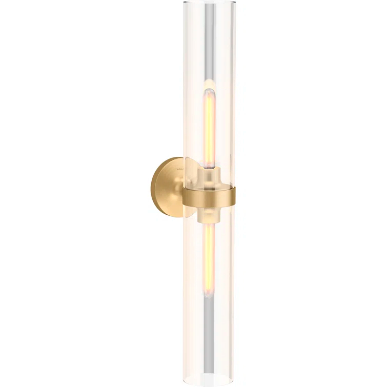 Purist™ 2 Light Indoor Bathroom Vanity Light Fixture, UL Listed