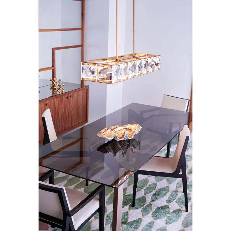 Fredrick Ramond Jolie Integrated LED Linear Chandelier w/ Crystal Accents
