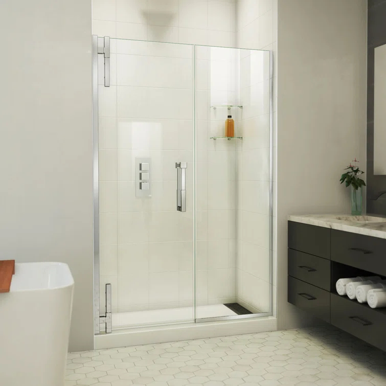 DreamLine Ascend 56 1/2-57 1/2 in. W x 72 in. H Frameless Pivot Shower Door
