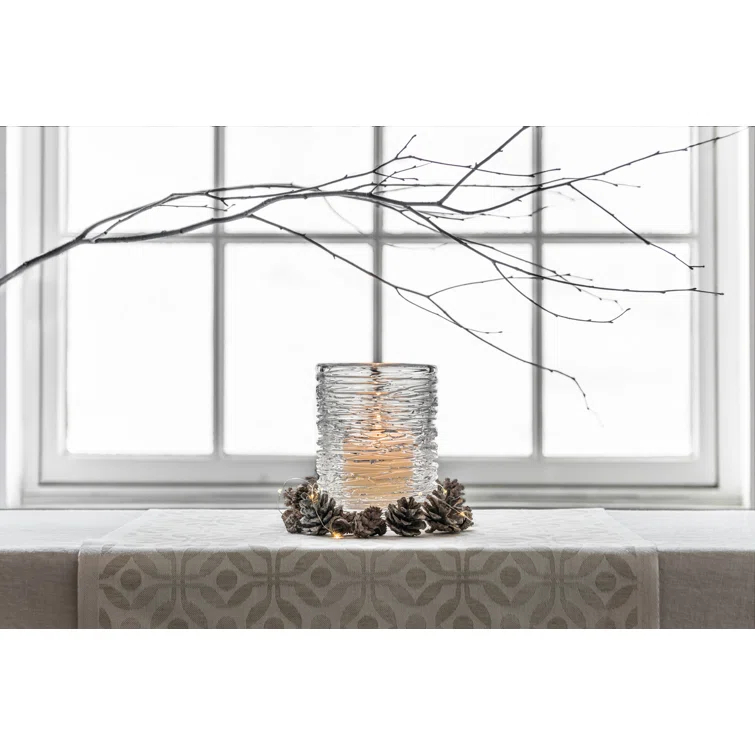 Small Clear Glass Hurricane Candle Holder