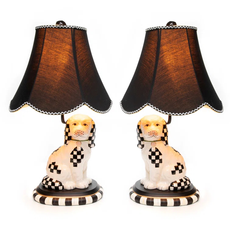 Staffordshire Dog Lamps, 2 - Piece Set
