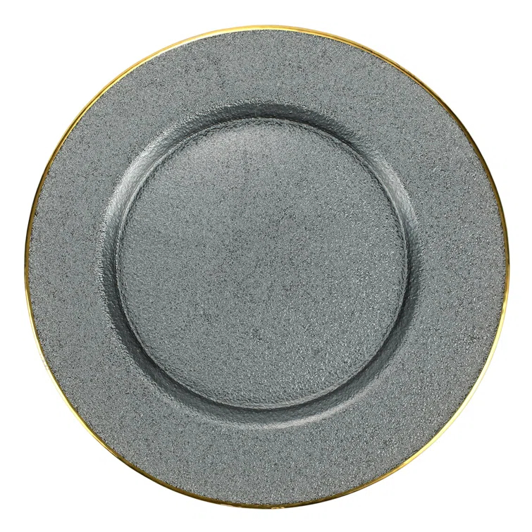 VIETRI Metallic Glass No Pattern Charger