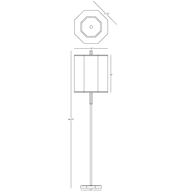 Robert Abbey Kate 66" Floor Lamp | Wayfair