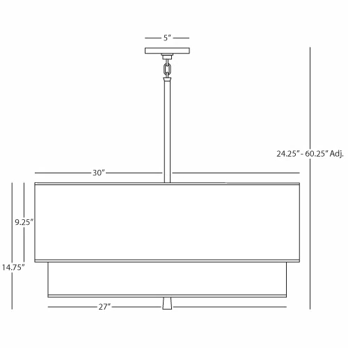 Robert Abbey Decker 3 - Light Drum Chandelier