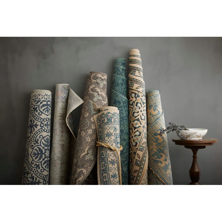 Addie Wool Denim/Cream Rug