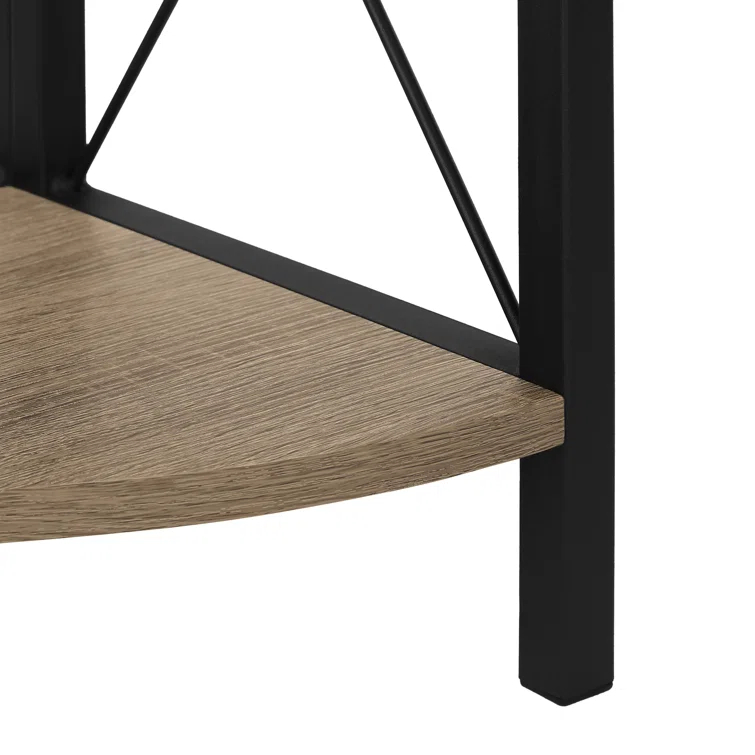 Bookshelf, Bookcase, Etagere, Corner, 4 Tier, 60"H, Office, Bedroom, Metal, Laminate