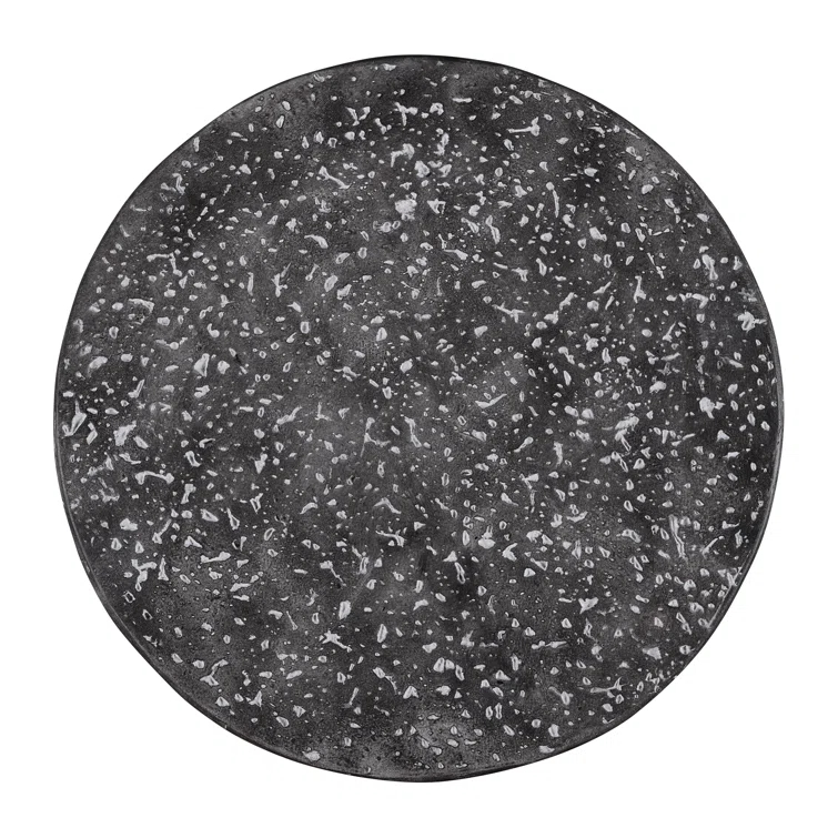 Stinson Speckled Gray Round Outdoor Side Table