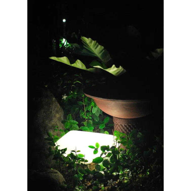 White Polyethylene Outdoor Lawn Ornament Lamp