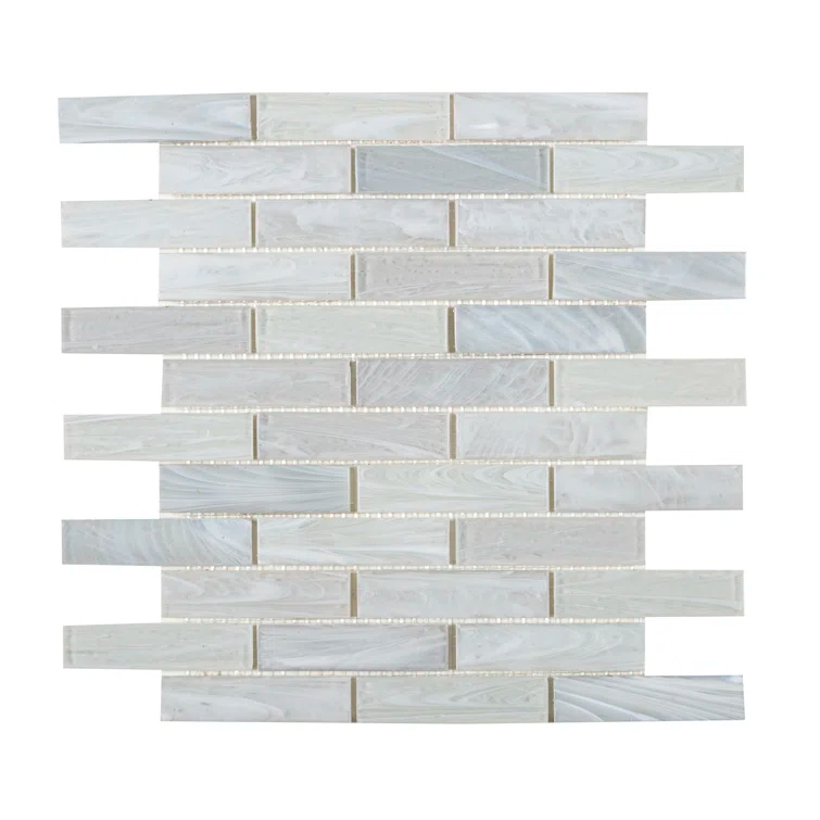 Dorian 1-in. x 4-in. Beveled Brick Joint Satin Glass Wall & Floor Mosaic Tile