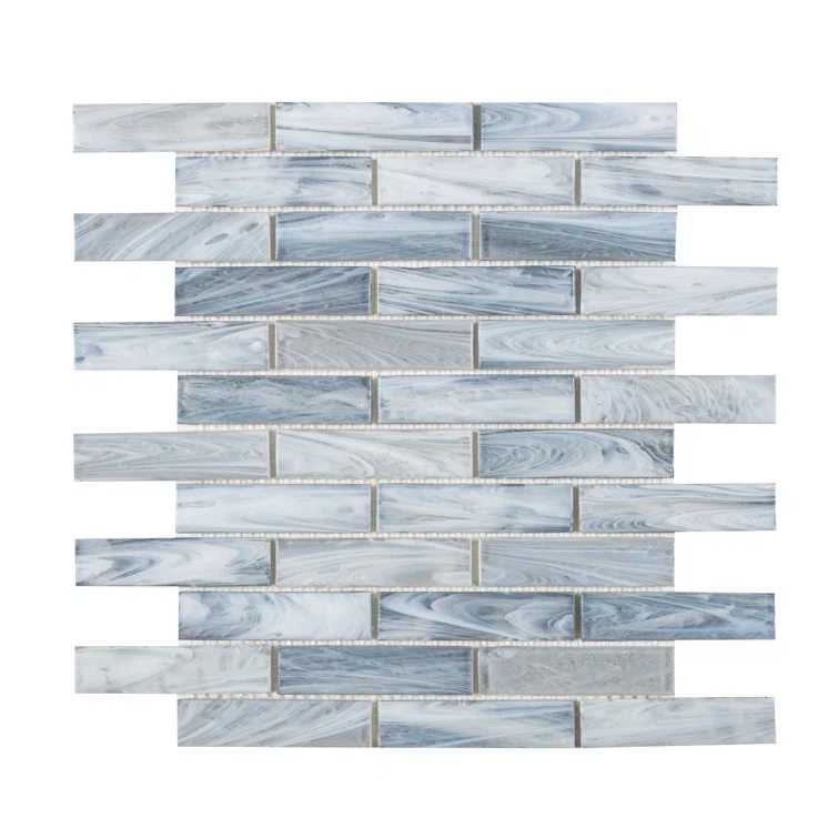 Dorian 1-in. x 4-in. Beveled Brick Joint Satin Glass Wall & Floor Mosaic Tile