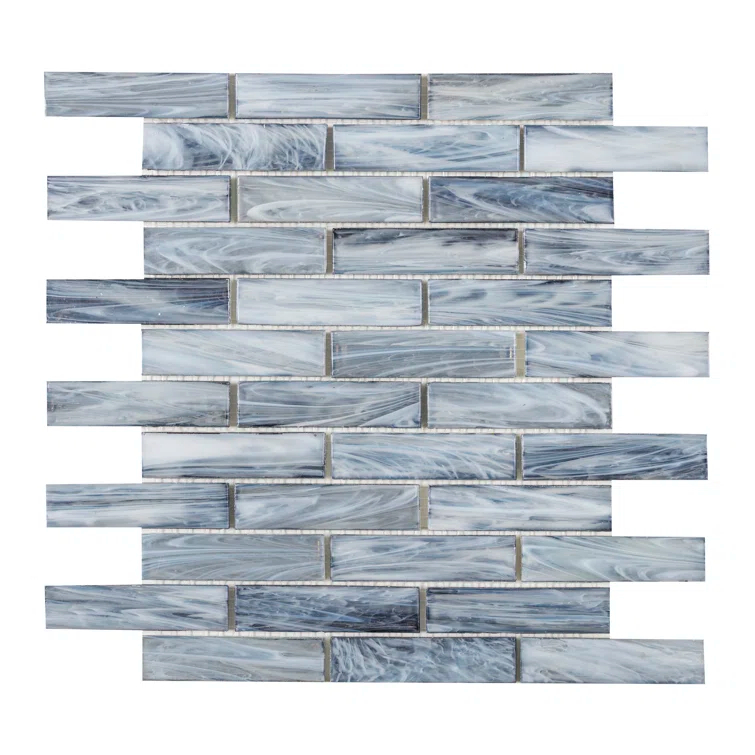 Dorian 1-in. x 4-in. Beveled Brick Joint Satin Glass Wall & Floor Mosaic Tile