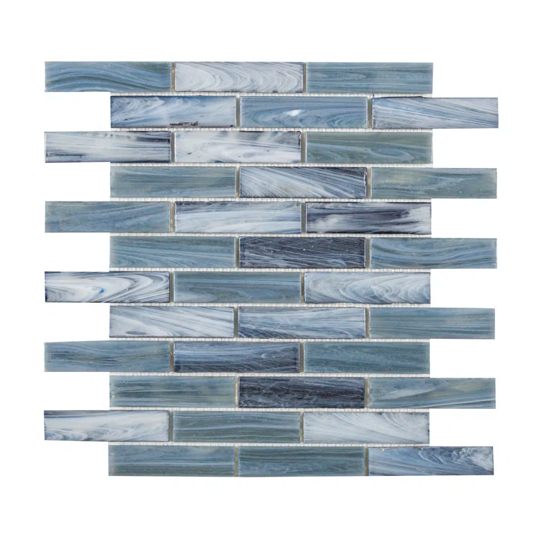 Dorian 1-in. x 4-in. Beveled Brick Joint Satin Glass Wall & Floor Mosaic Tile