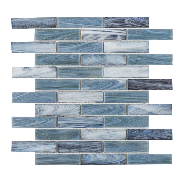 Dorian 1-in. x 4-in. Beveled Brick Joint Satin Glass Wall & Floor Mosaic Tile