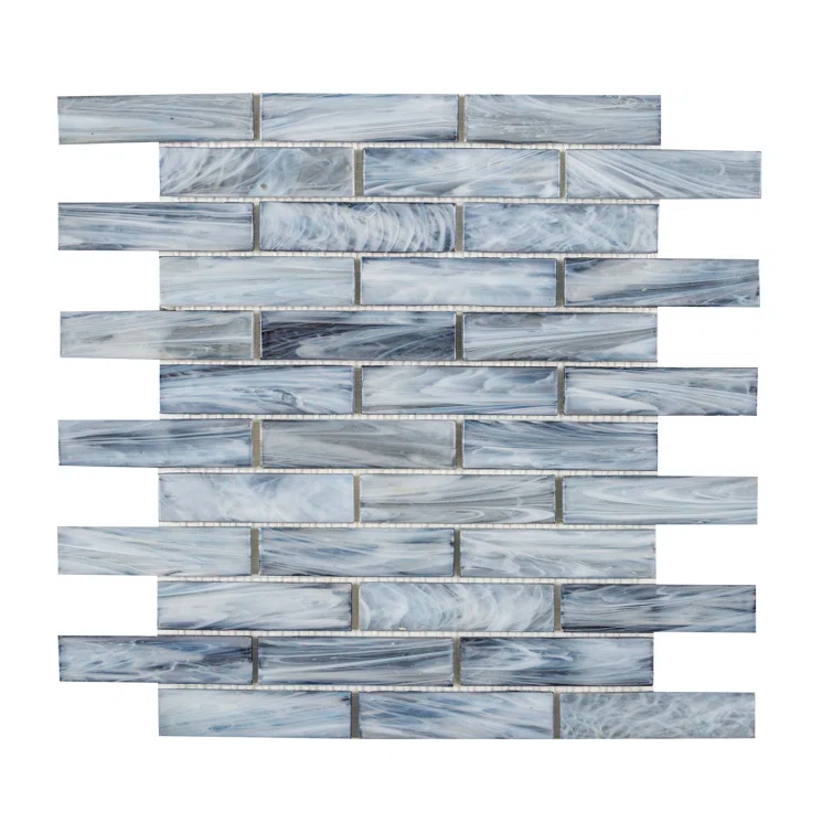 Dorian 1-in. x 4-in. Beveled Brick Joint Satin Glass Wall & Floor Mosaic Tile
