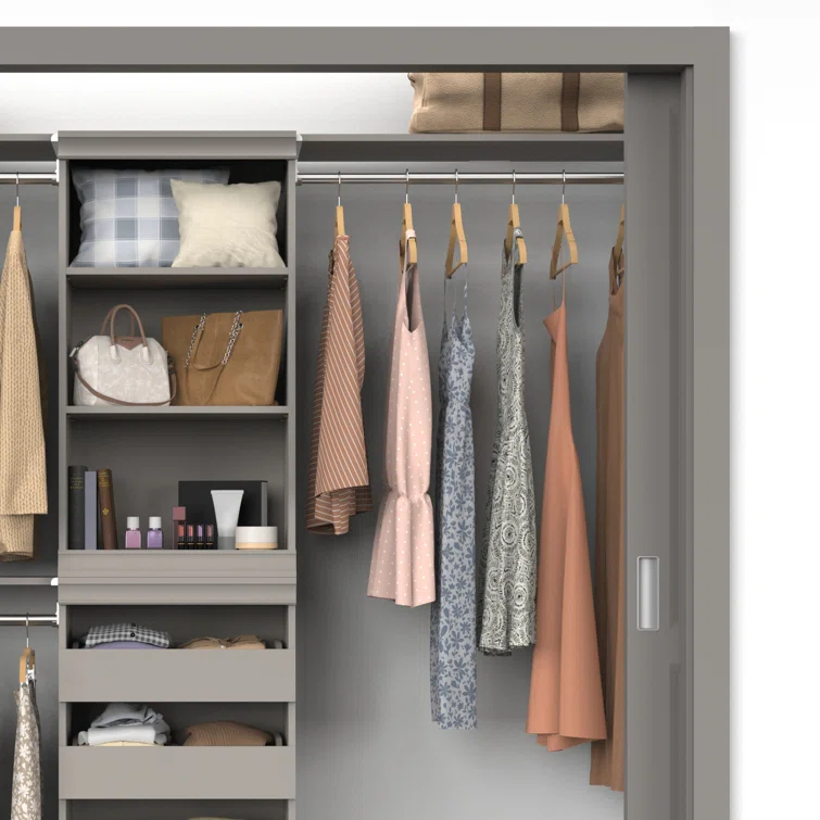 Modular Storage 36.02" W Shelf & Closet Rod