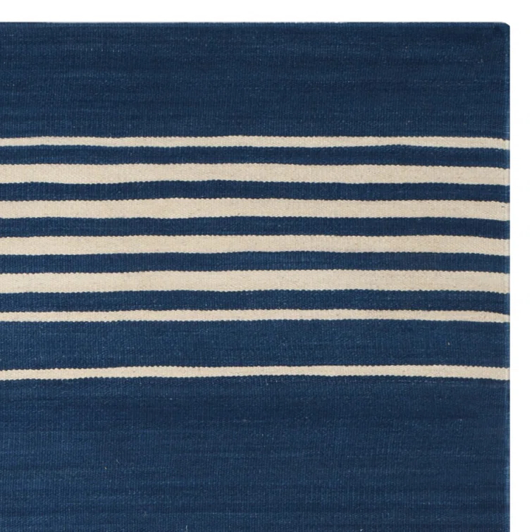 Pacific Stripe Handmade Wool 6' x 9' Area Rug