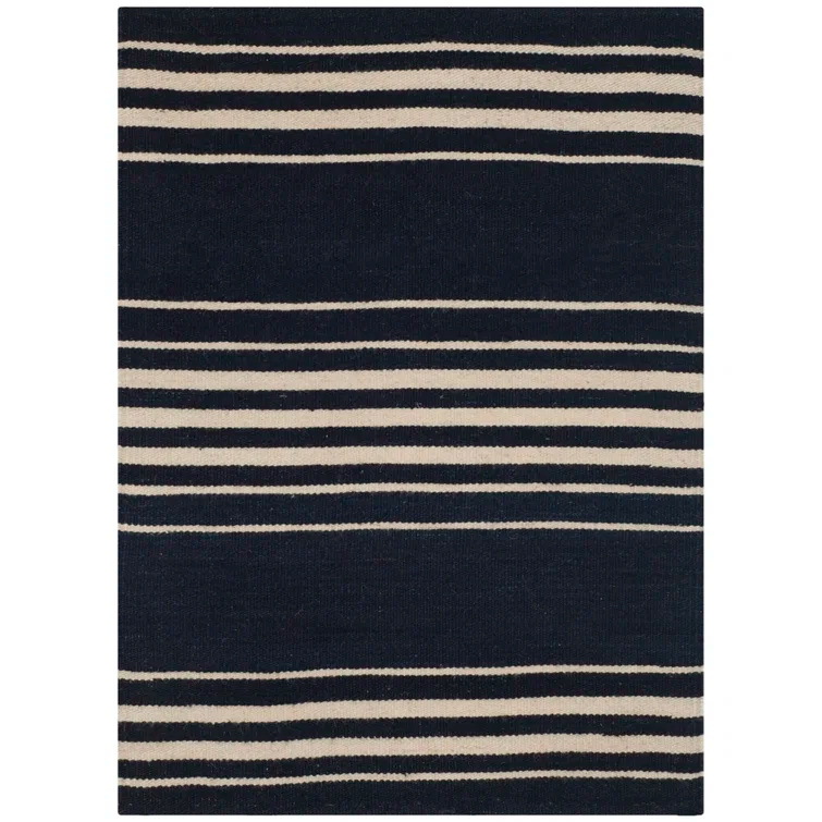 Cinder Stripe Handwoven Wool Indoor Accent Rug