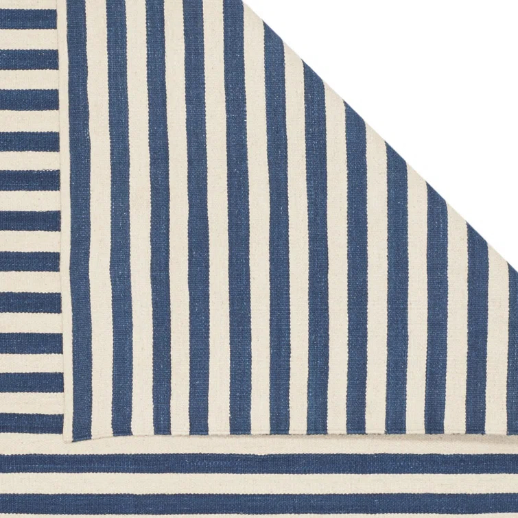 Pacific Stripe Handwoven Small Wool Area Rug
