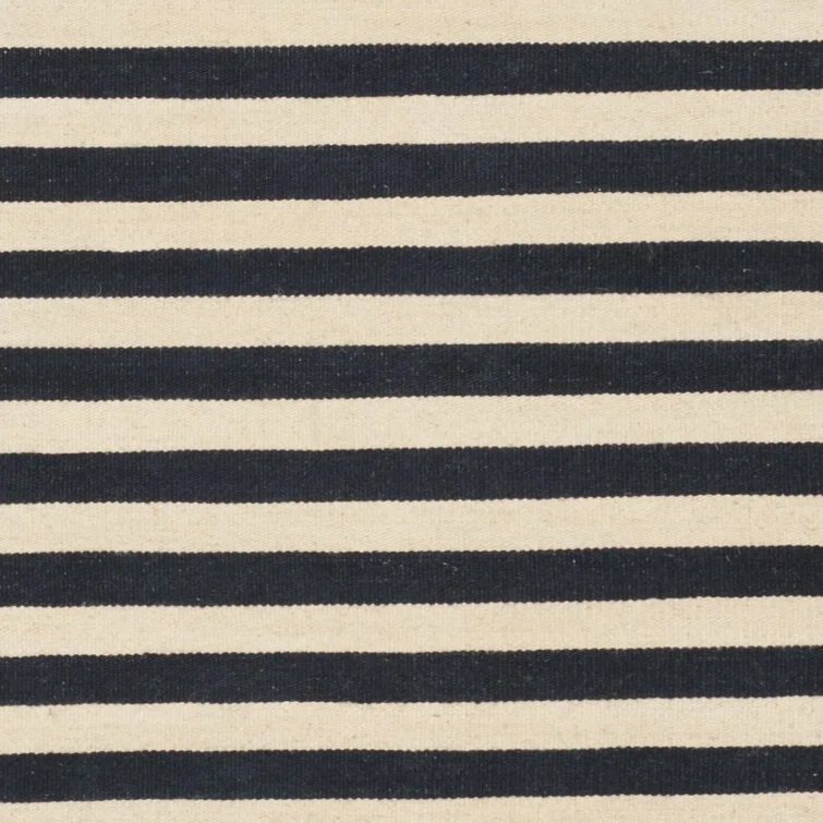 Cinder Stripe Handwoven Wool Rectangular 6' x 9' Rug