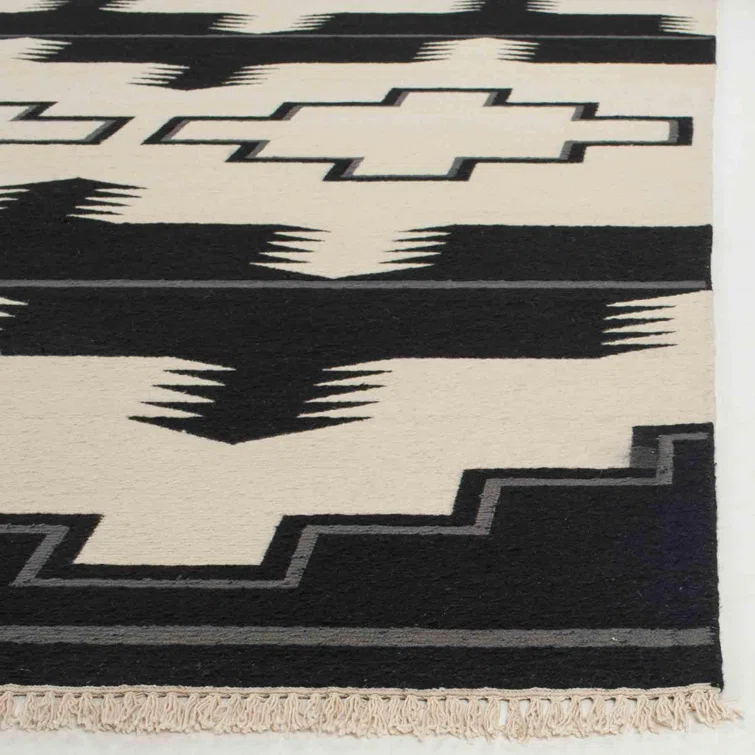 Scandinavian Black Mountain Hand-Knotted Wool Area Rug, 9' x 12'