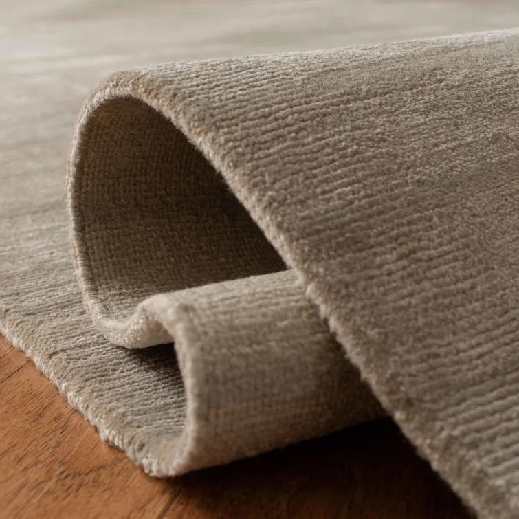 Nepalese Falcon Striped 6' x 9' Hand-Knotted Wool-Silk Rug