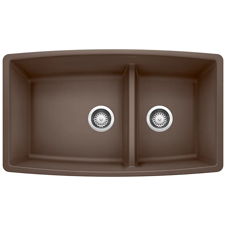 Performa SILGRANIT 33" L x 19" W Double Bowl Undermount Kitchen Sink