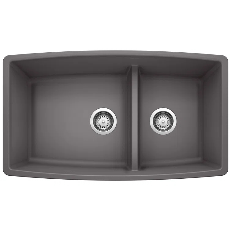 Performa SILGRANIT 33" L x 19" W Double Bowl Undermount Kitchen Sink