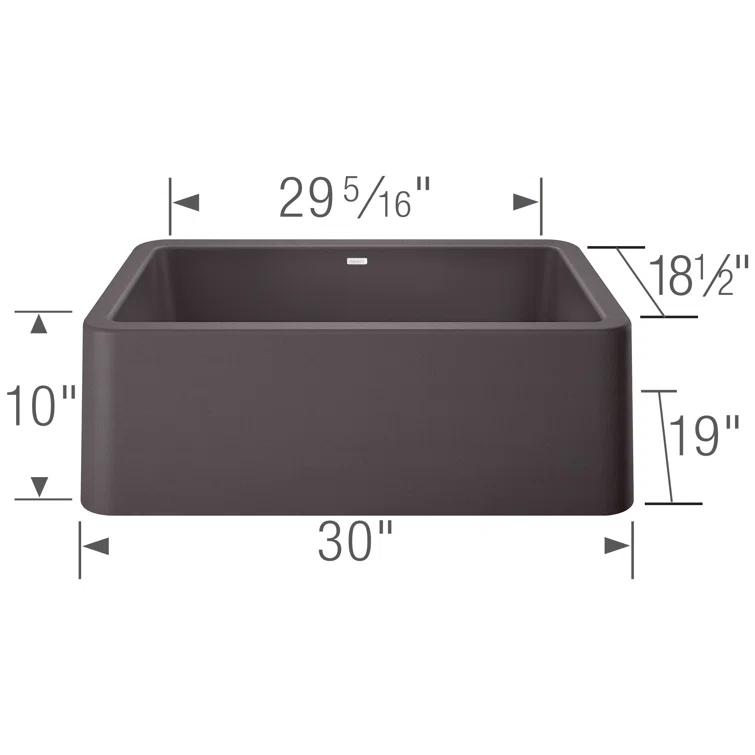 Ikon SILGRANIT 30" L x 19" W Farmhouse Sink