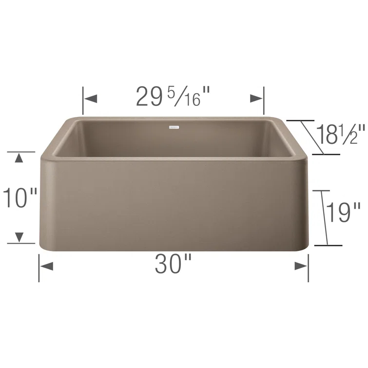 Ikon SILGRANIT 30" L x 19" W Farmhouse Sink