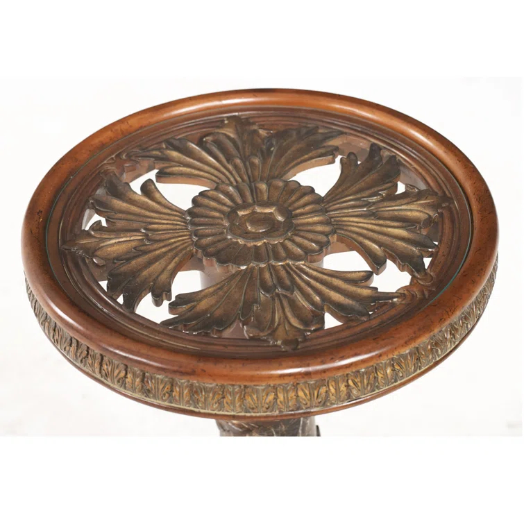 Villa Valencia Glass Tray Top End Table