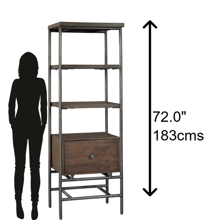 Gerti Narrow Etagere Bookcase